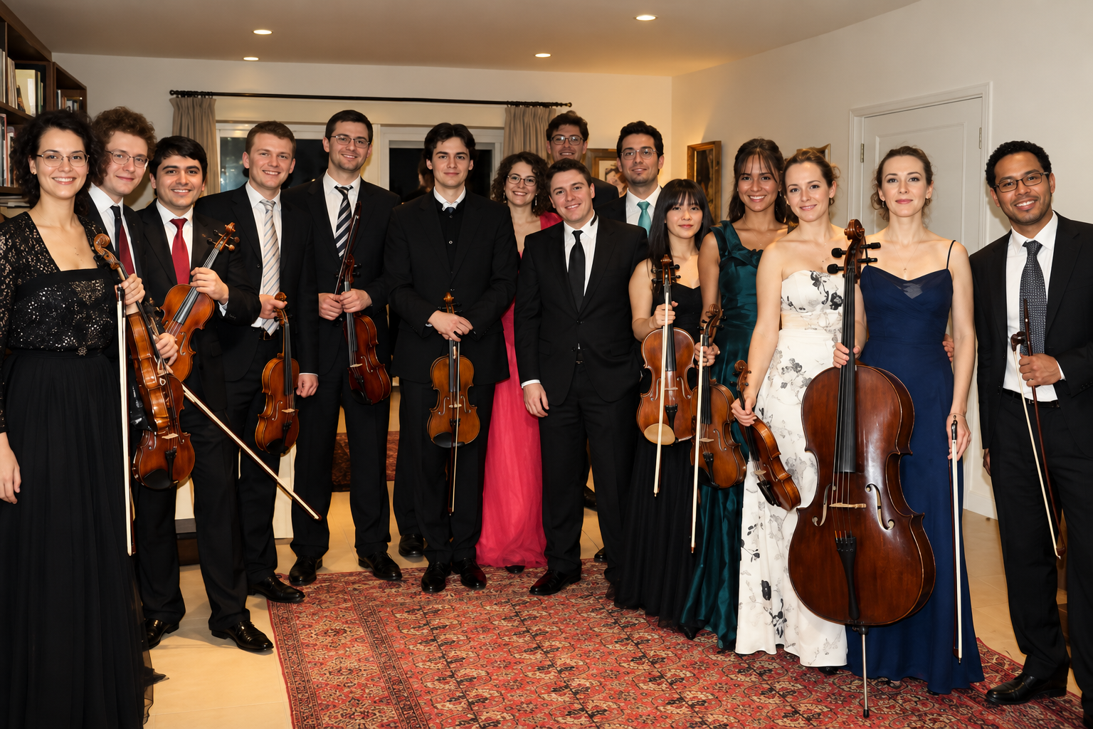 Retrato formal de conjunto de cordas